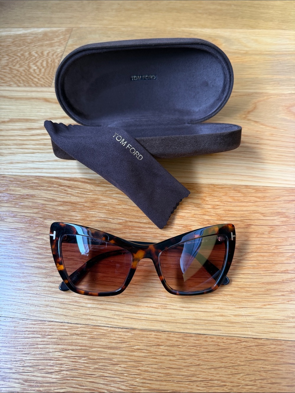 Tom Ford Black Suede Eyewear Case